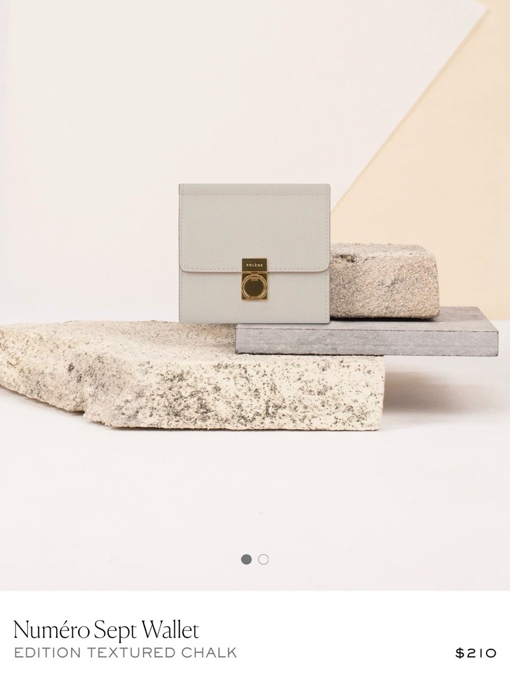 Polène Numéro Sept Wallet — Chalk